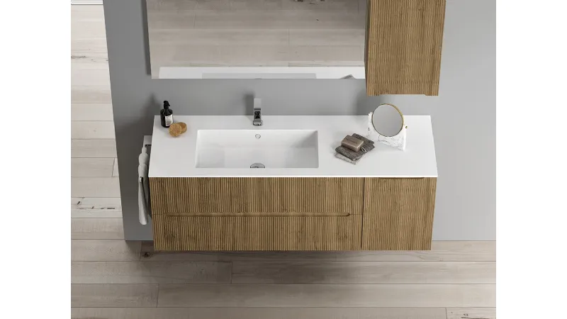 Smyle ha come plus il lavello integrato, realizzato in diversi materiali