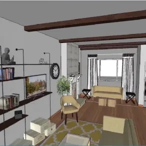 interno realizzato con sketchup