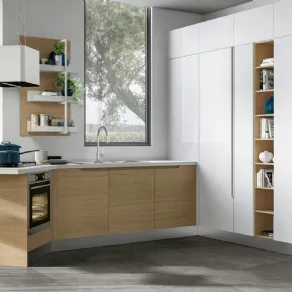 Cucina con penisola Luna By Cucine Lube