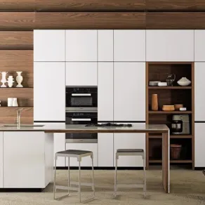  Cucina in laccato opaco bianco ghiaccio Formamentis by Valcucine