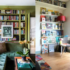 Sfruttare le altezze. A sinistra Photo Credit: onekingslane.com, a destra Foto di Curious Design