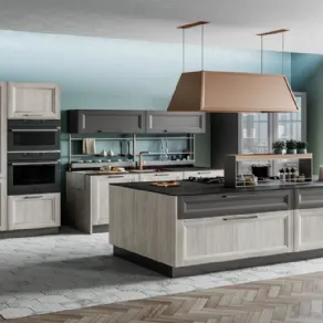 Accostamento di pavimenti diversi nella cucina Smart 4 di CREO Kitchens