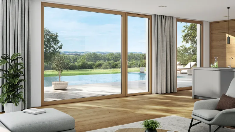 HF 520 di Internorm, finestra in legno e alluminio