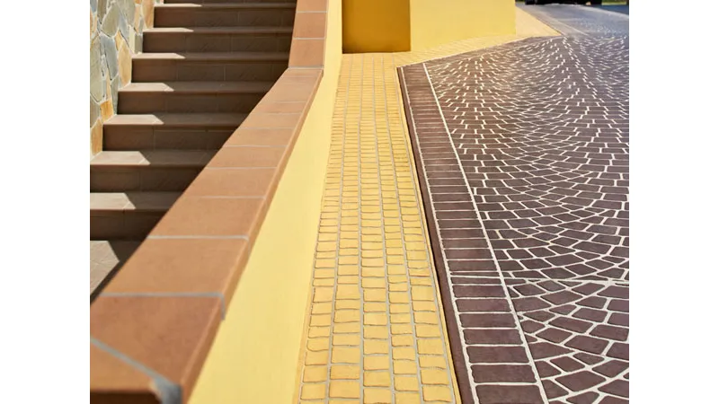 soluzione di stencil su pavimento