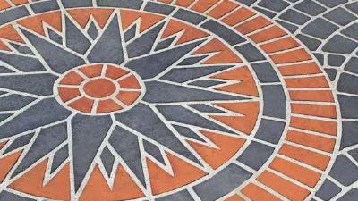decoro circolare pavimentazione