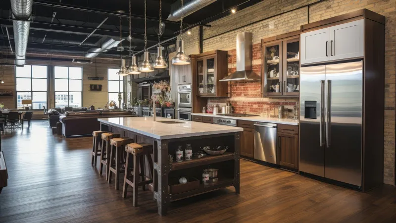 Cucina in stile industriale: equilibrio perfetto tra materiali, colori e dettagli decorativi