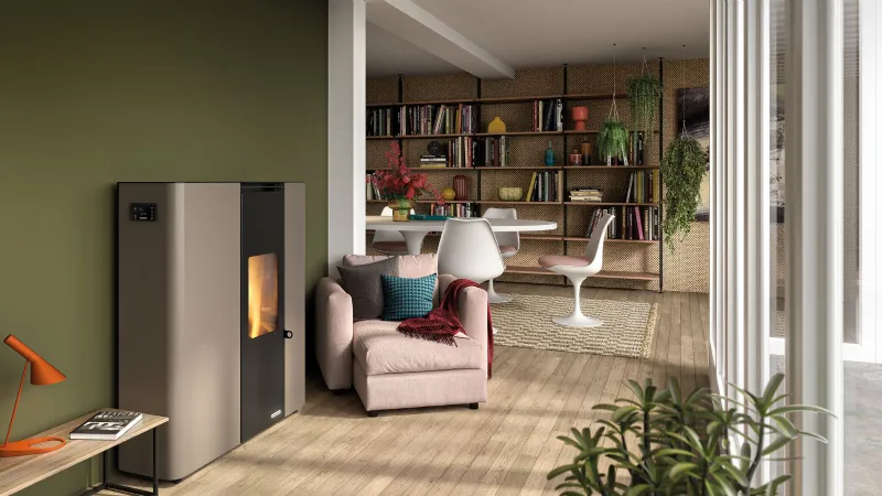 Scarlet di Palazzetti, stufa a pellet salvaspazio