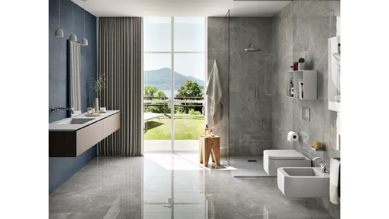 Il rivestimento effetto marmo Pulpis Grey di Iperceramica 
