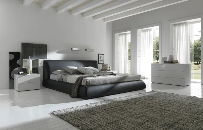 Camera da letto con tappeto