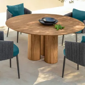 Tavolo in Washed Teak con piano a doghe InOut 872 by Gervasoni