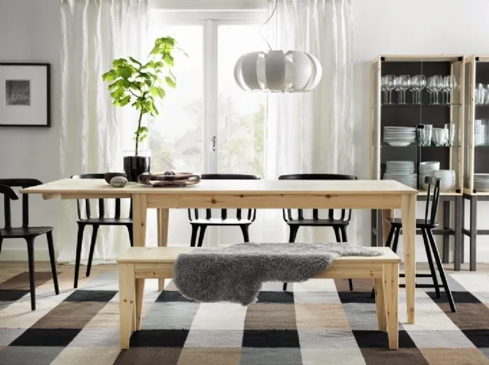 Tavolo con ribalta in legno Ikea