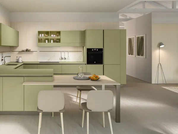 Cucina Start Time con penisola di Veneta Cucine