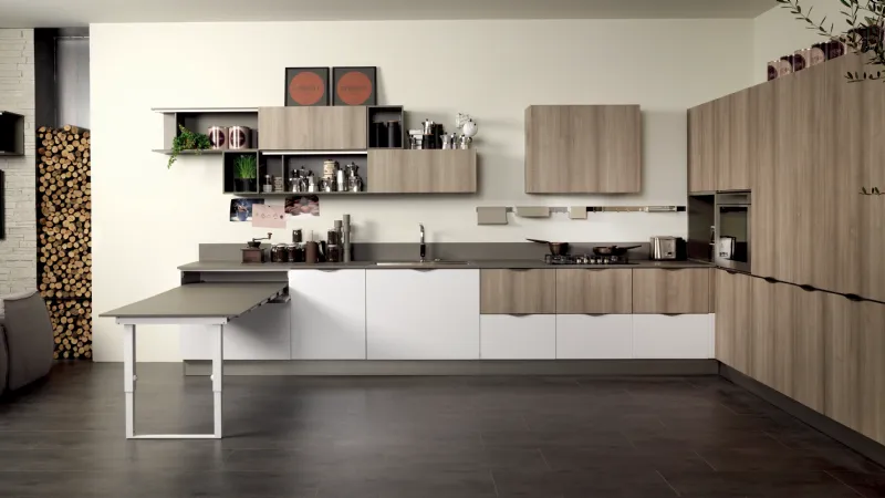 Cucine con tavolo a scomparsa