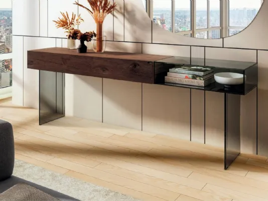 4YOU consolle allungabile rettangolare in legno di Ozzio Italia