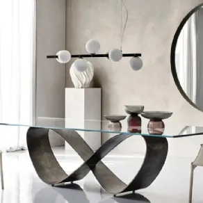 Tavolo con piano in vetro Butterfly di Cattelan Italia