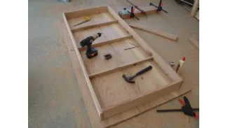 costruire tavolo in legno grezzo