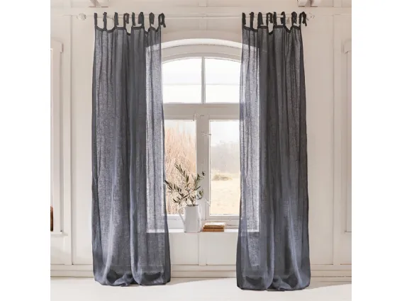 Tenda in lino grigia Maylis di Loberon 