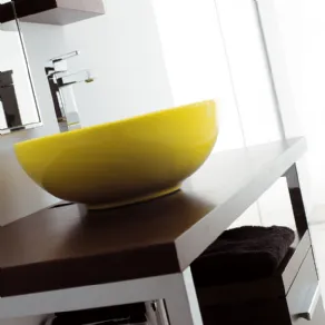 lavabo per il bagno giallo Scarabeo Luna