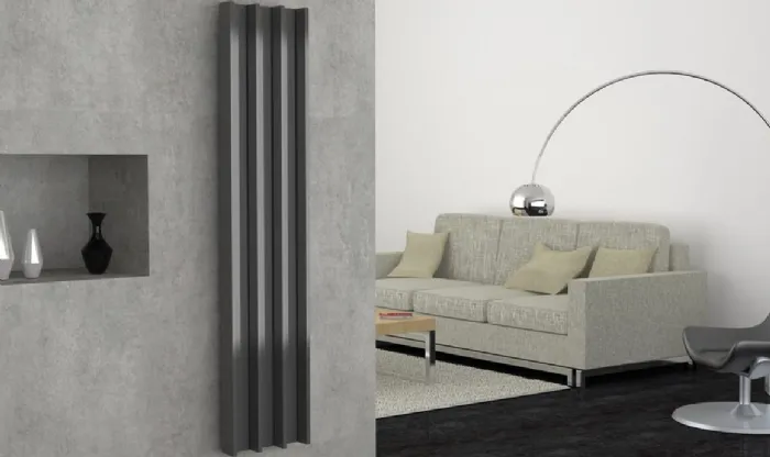 Il termosifone verticale in alluminio Groove di Cordivari