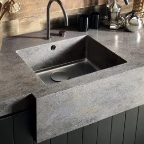 Top con vasca integrata in Corian