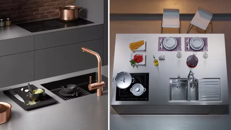 Franke, top cucina in acciaio inox 