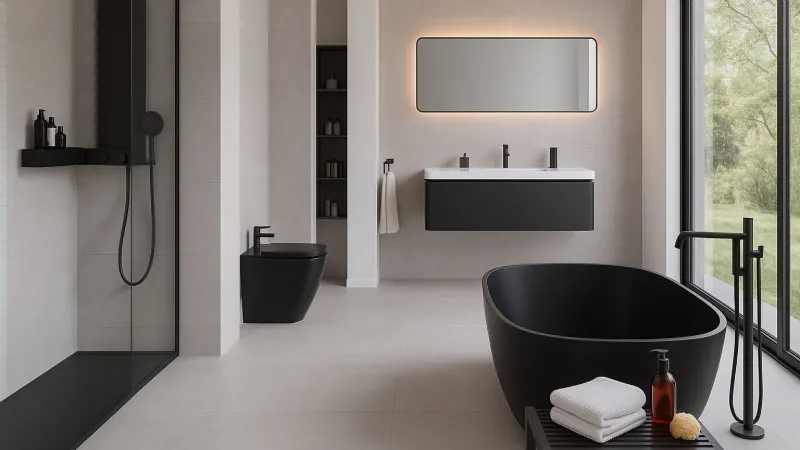 Bagno nero: quali colori accostare  