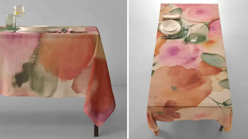 Deli di Society Limonta - Tovaglia effetto acquerello in Abaca