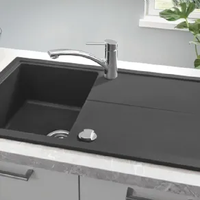 Lavello modello K400 di Grohe in quarzo composito con miscelatore monocomando