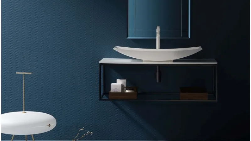Piano lavabo in tecnoril – collezione Maori by Cerasa