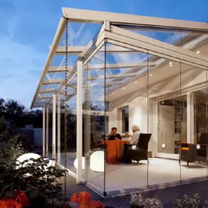Veranda in pvc e vetro