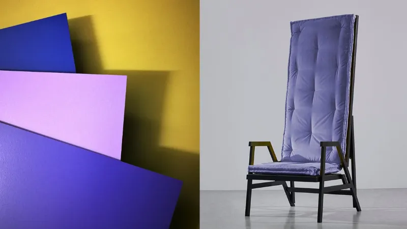 ABET LAMINATI collezione Colours - TWILS, poltrona/letto Polet di Achille Castiglioni