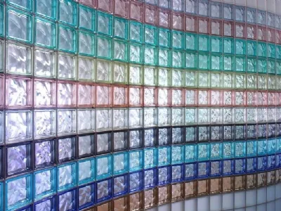 Vetromattoni colorati Glassblock Seves