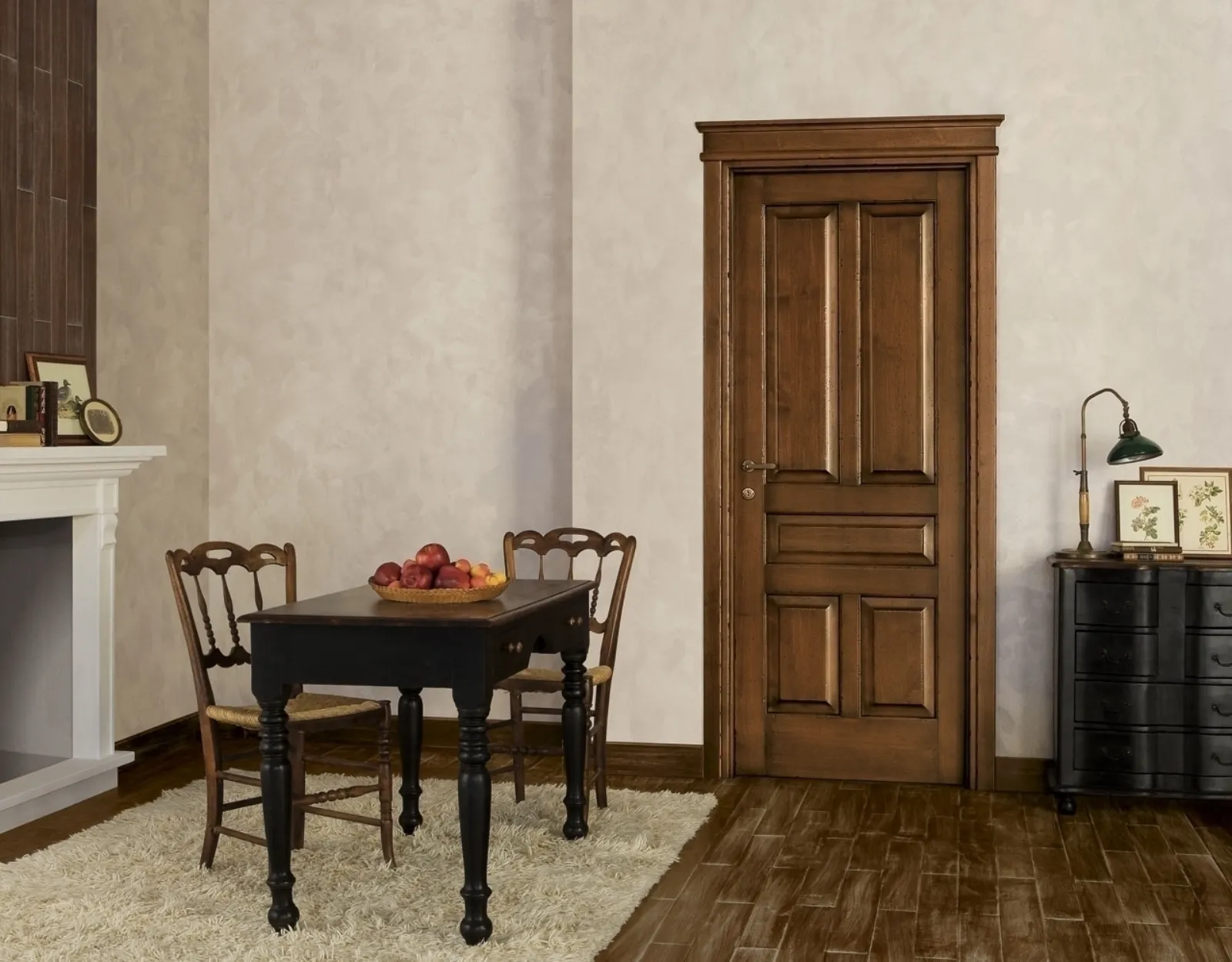 Porta per interni in legno massello