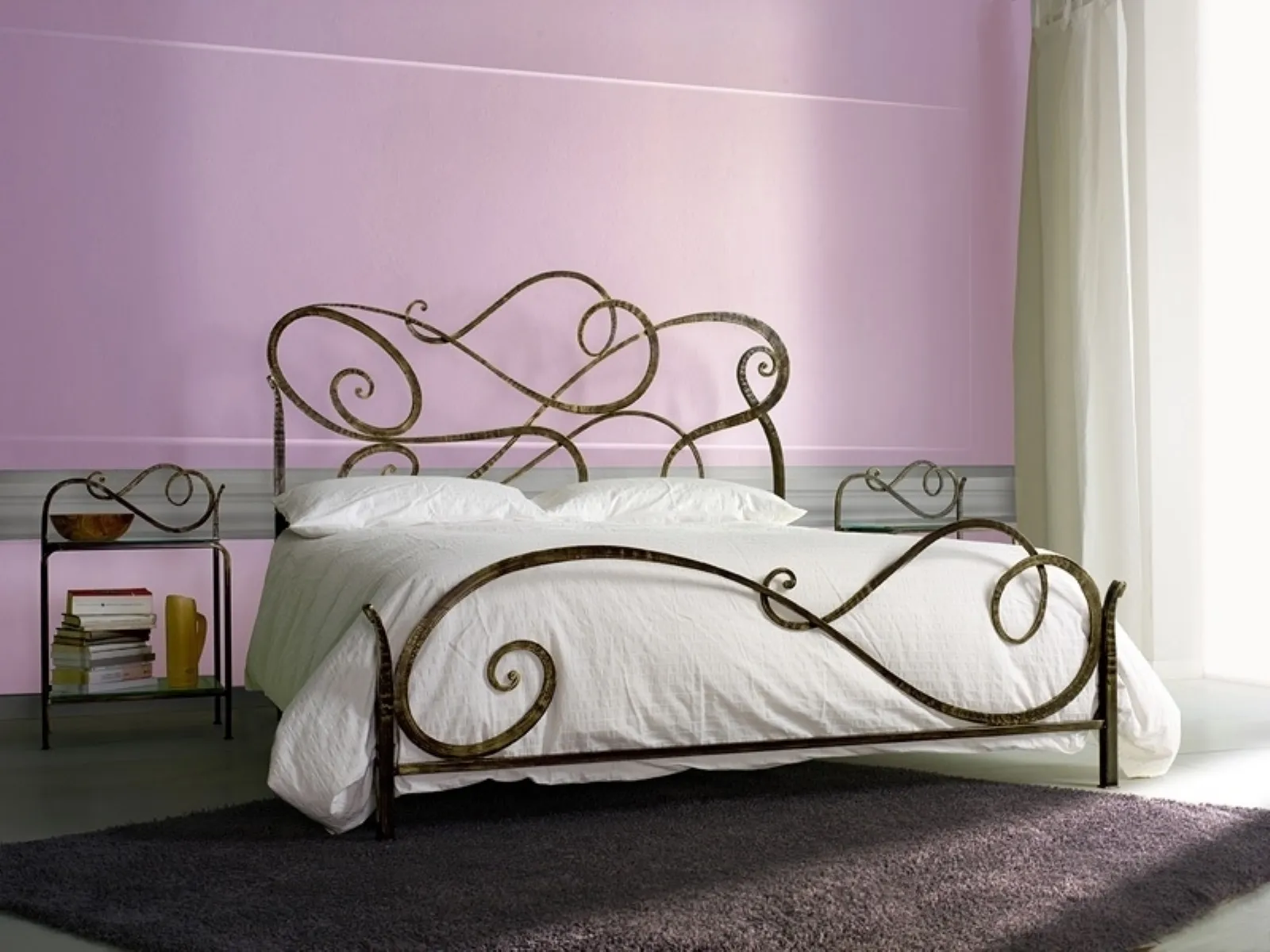 Letto in ferro battuto letti Camere da letto complete con letto in ferro battuto