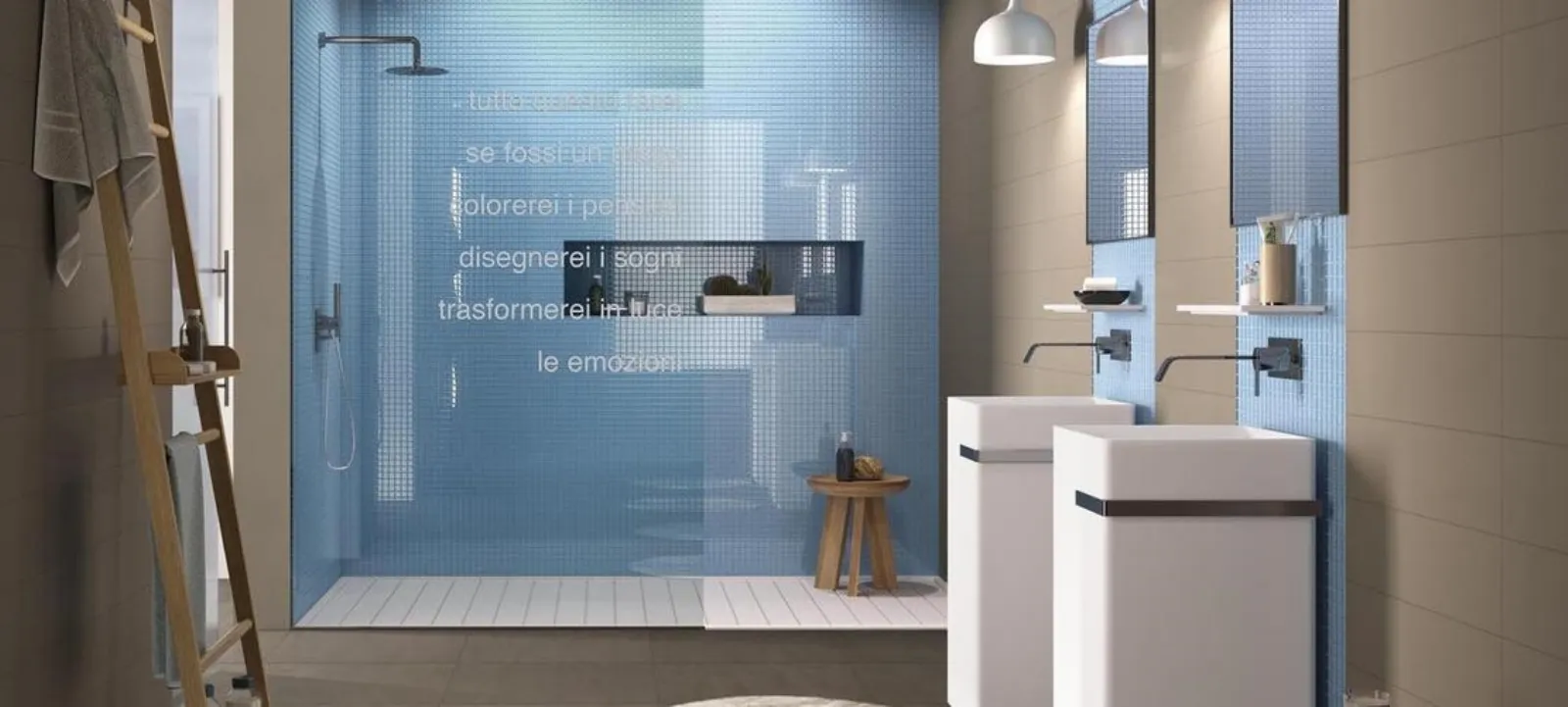 Piastrelle bagno mosaico, attuali e versatili consigli rivestimenti Bagno disegno Moderno