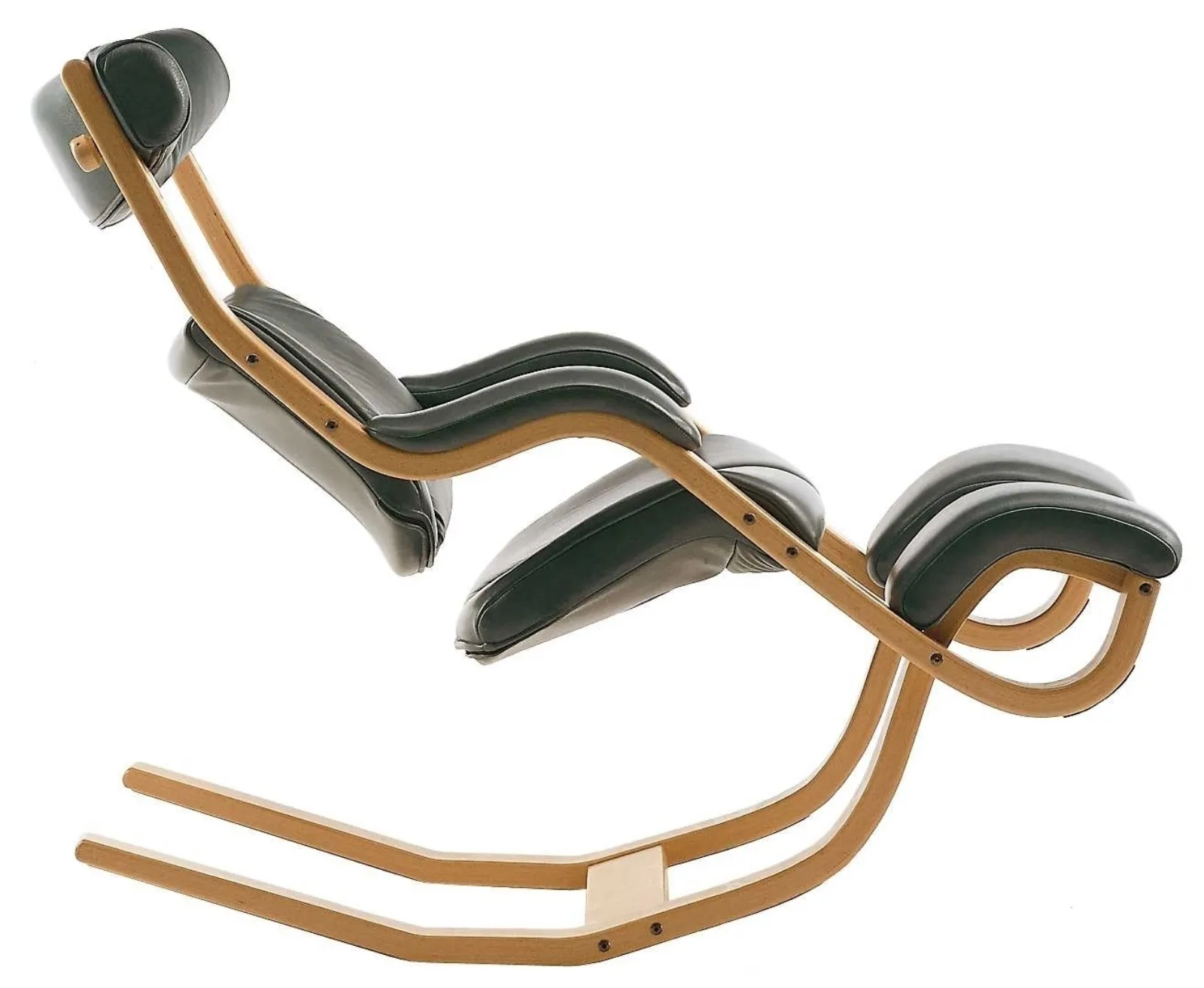Poltrona da Ufficio CRISTOBAL, Ergonomica e Confortevole, Base in Metallo, Vera Pelle, Crema