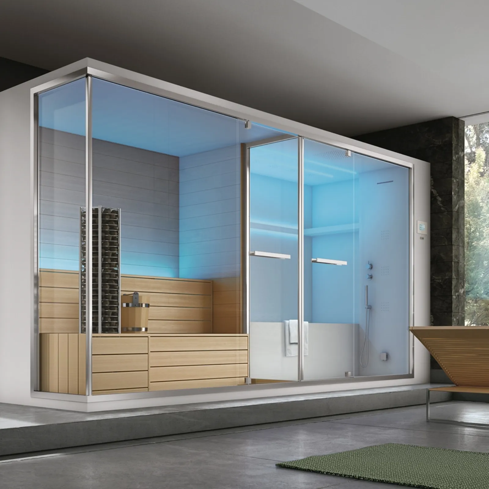 Sauna e bagno a vapore in casa wellness Cabina sauna domestica