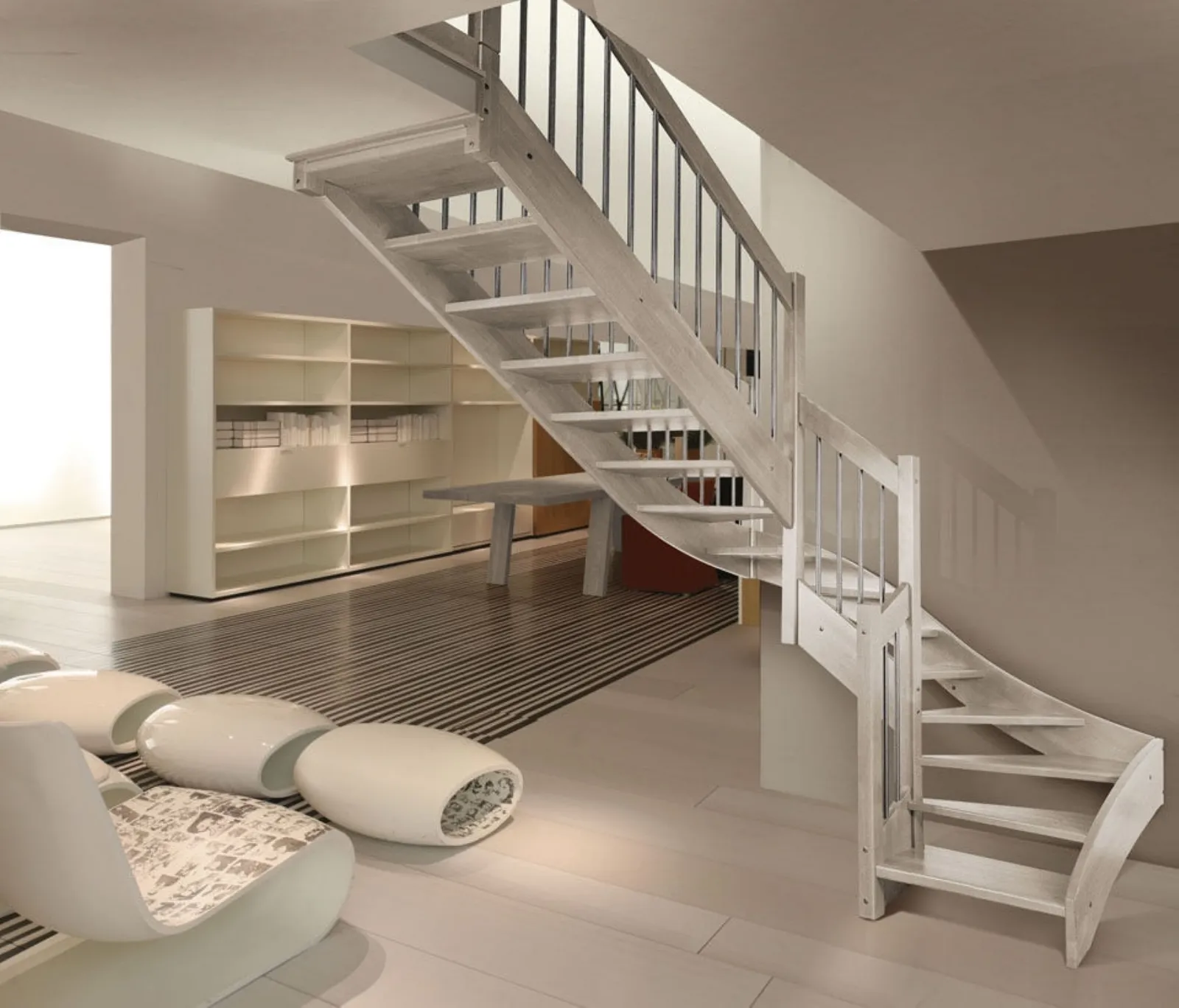Scala nilur con struttura in legno