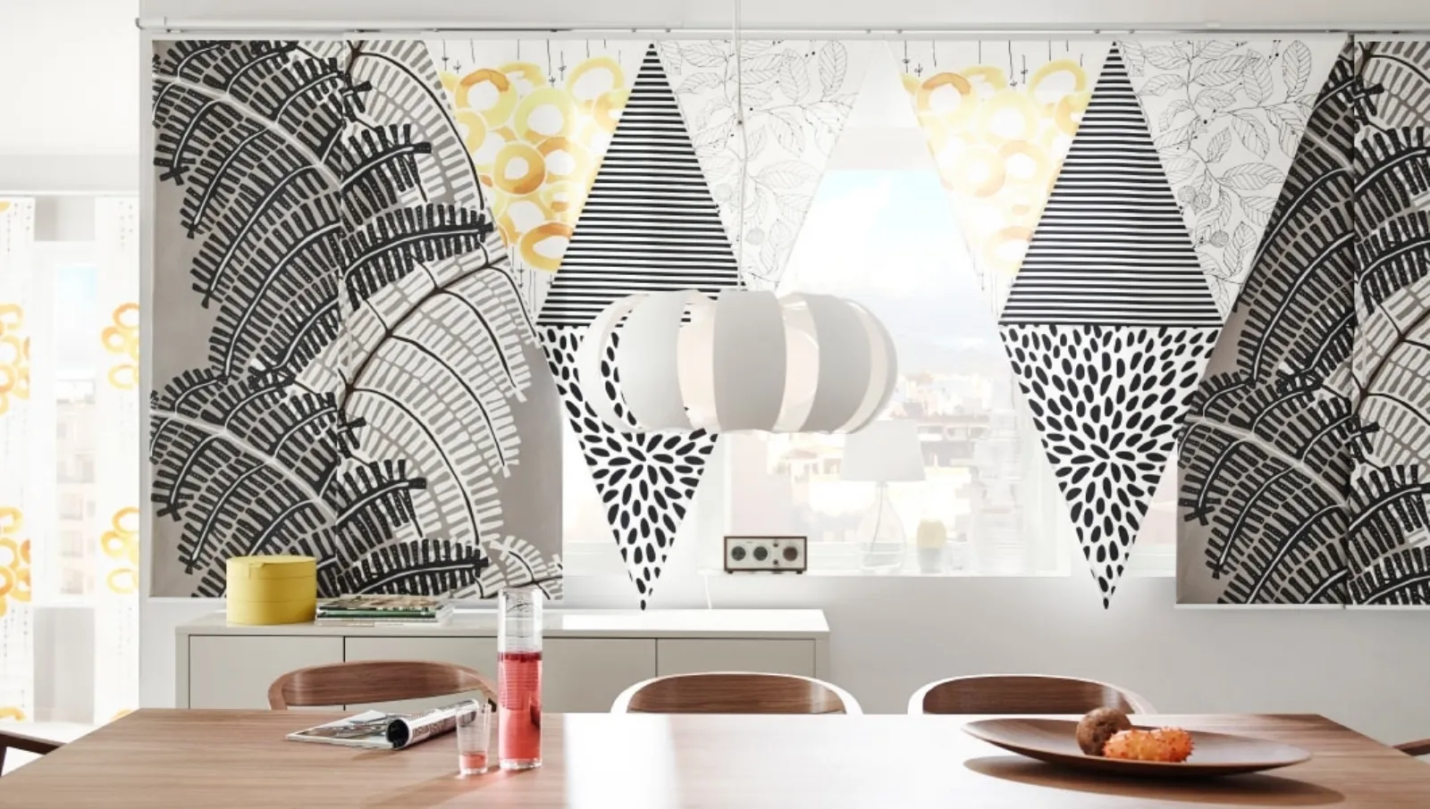 Tende a pannelli, il design scorrevole veste la casa tende Binari per tende