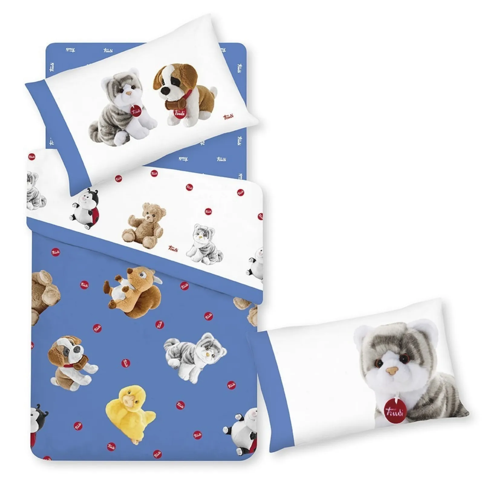 peluches Trudi sulle federe