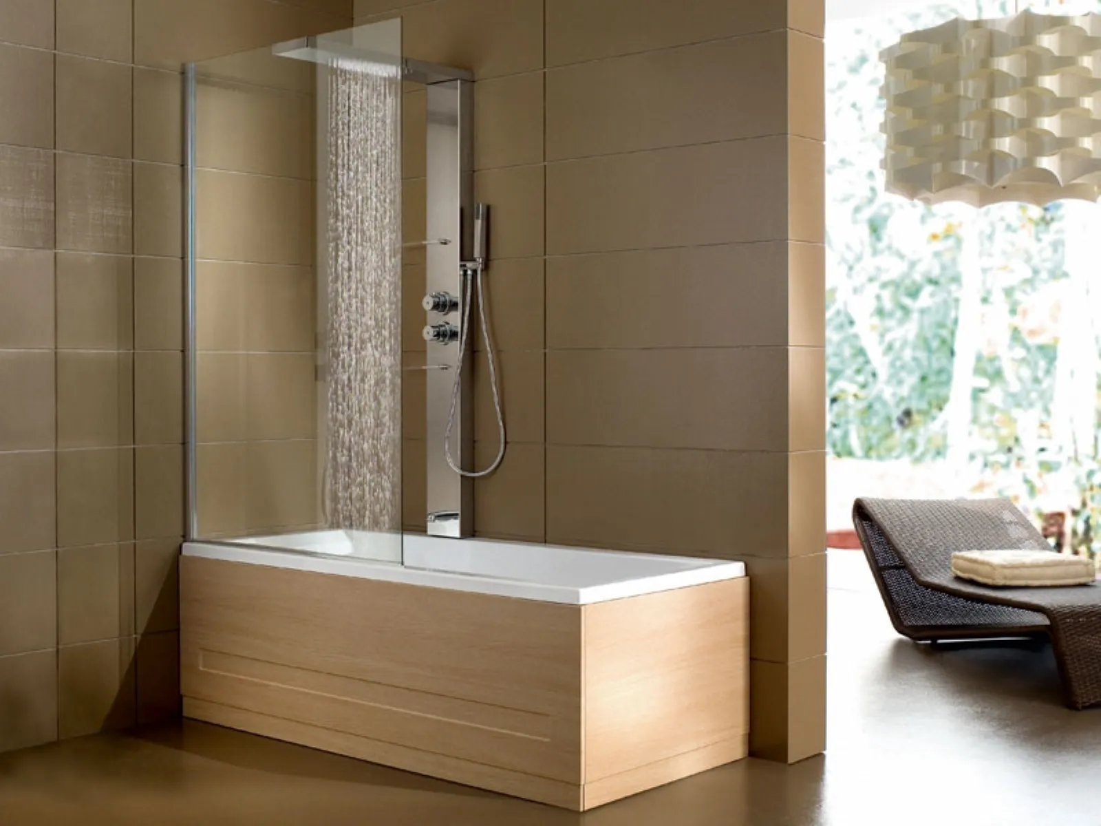 Vasca e doccia in ununica soluzione vasche da bagno Vasca doccia piccola